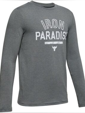 Underarmour Gray "Iron Paradise" Long Sleeve Crewneck Tee